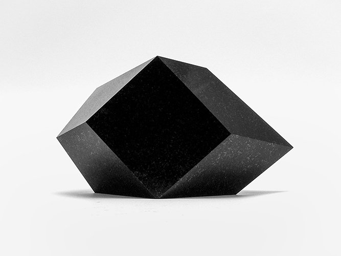 Basalt geschliffen, Skulptur, Albert Cinelli, Art