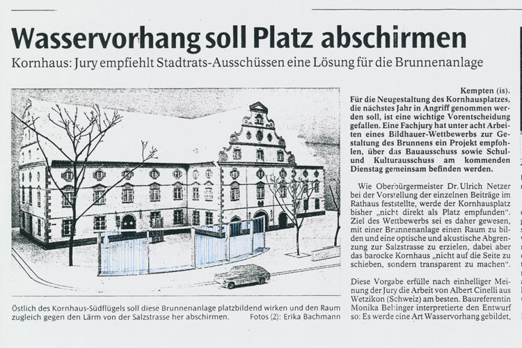 Brunnenanlage, öffentlicher Raum, Wasser, Albert Cinelli